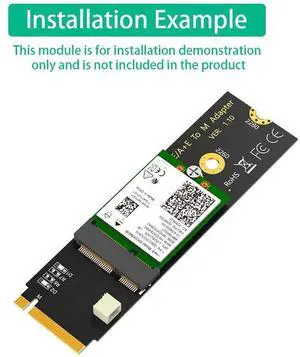 Upgrade Version M.2 NGFF A+E Key WiFi/Bluetooth Card to M.2 Key M Adapter Card for Intel AX200/AX201/AX210