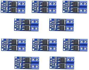DC 5V-36V 15A Max 30A 400W Dual High-Power MOSFET Trigger Switch Drive Module 0-20KHz PWM Adjustment Electronic Switch Control Board DC Motor Speed Controller for Arduino 10pcs