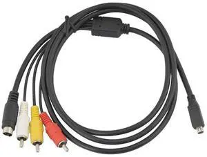 5 Feet/1.5M AV Cable for Sony Handycam Mini DV and DVD Camcorders-Black (1 Pack)