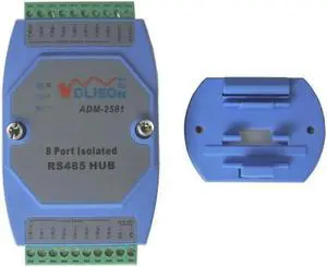 Isolated 8-way 485 Hub 8-port RS485 Distributor 1-to-8 Sharer Repeater Industrial Grade Guide Rail