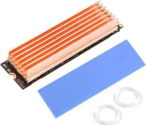M.2 Ssd Heatsink, Pure Copper Diy 7 Fins Heat Sinks With Thermal Pad For Pc / Ps5 M.2 Pcie Nvme Ssd Or M.2 Sata Ssd (1 Pcs)