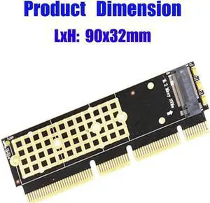 M.2 NGFF NVMe SSD to PCI E 3.0 X4 X8 X16 Adapter M2 NGFF Key M PCI Express Extender Card Heat Sink Radiator for 1U 2U Servers PC