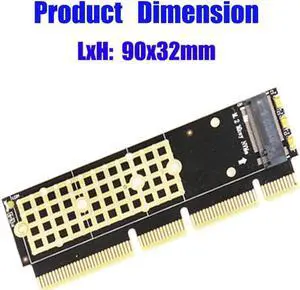 M.2 NGFF NVMe SSD to PCI-E 3.0 X4 X8 X16 Adapter M2 NGFF Key M PCI Express Extender Card Heat Sink Radiator for 1U 2U Servers PC