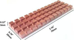 M.2 Heatsink Kit, Cooler Heat Sink + Thermal Pad for Cooling PS5 M.2 SSD 2280 NGFF NVME SSD (70mm x 20mm x 3mm)