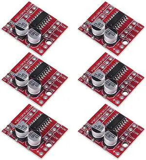6Pack Mini L298N DC Motor Driver, MX1508 Mini Dual Channel 1.5A 1.5A 2 Way PWM Speed Controller Dual H-Bridge Replace Stepper
