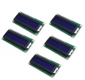 LCD1602 LCD Display Screen Module 16X2 Character Serial Blue Backlight LCD Module PCF8574T PCF8574 IIC I2C for Raspberry Pi Arduino STM32 DIY (5PCS)