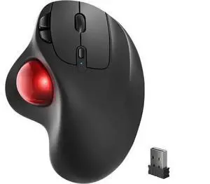 Wireless Trackball Mouse, red ball