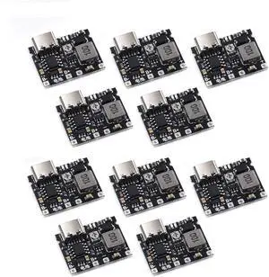18650 Lithium Li-ion 3.7V 4.2V Battery Charger Board DC-DC Step Up Boost Module TP4056 DIY Kit Parts Type-C 10pcs