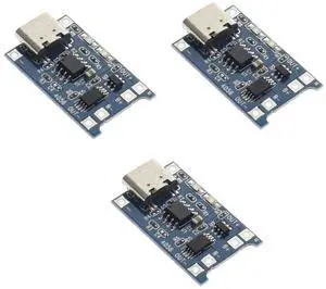 3pcs TP4056 Type-c USB 5V 1A 18650 Lithium Battery Charger Module Charging Board with Dual Protection Functions