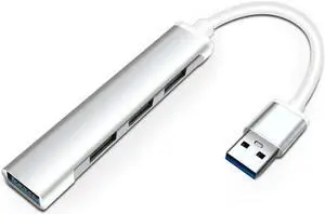 USB 3.0 Hub Super Speed Splitter,4 Ports USB3.0 Data Hub for Laptop, PC, Computer, Mobile HDD , and More-Silver USB 3.0 Hub Super Speed Splitter,4 Ports USB3.0 Data Hub for Laptop, PC, Computer, Mobile HDD , and More-Silver