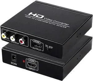 4K HDMI To AV HDMI Converter, HDMI to HDMI+3RCA Adapter, HDMI to AV 3RCA CVBs Composite Video Audio Converter Adapter for HD TV and Older TV