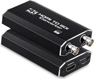 4K@60Hz HDMI to Two 1080@60Hz SDI Converter,HDMI to SDI Adapter 4K HDMI in to Two SDI Output SD-SDI HD-SDI 3G-SDI Video Converter Adapter for SDI Monitor HDTV