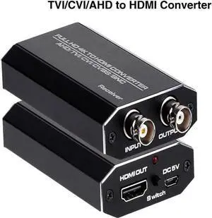 AHD to HDMI Converter TVI to HDMI Converter 4-in-1 Composite CVBS TVI CVI AHD to HDMI Converter Support 720P/ 1080P/ 3MP/ 4MP/ 5MP/ 8MP for Monitor HDTV DVRs