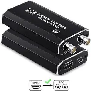 4K HDMI to 3G-SDI Mini Converter, Convenient for Users with The Full Size SDI and HDMI Connectors, Pocket Size and Easy to Mount, Universal USB Power Solution Design