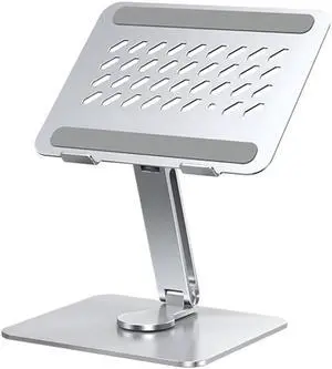 Swivel Laptop Stand, Aluminum Computer Riser, Ergonomic Laptop Holder Stand for Desk, Portable Laptop Riser Compatible for 10-17.3 Inches MacBook, Samsung
