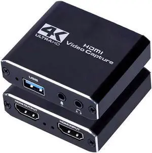 4K HDMI-Compatible Video Capture Card Live Recording Box 4K USB 3.0 Video Card for Game Live Streaming for PS4 Computer Phones