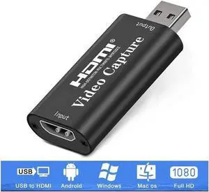 Video Capture Card, HDMI to USB Audio Capture Card, 4K 1080P60 Capture Devices for Gaming Live Streaming Video Recorder, Compatible with