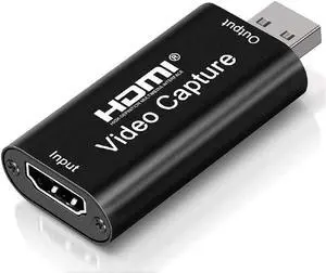 Audio Video Capture Card 4K HDMI to USB 1080P High Definition Device Record Directly to Computer for Gaming Streaming Teaching Video Conference, Live Broadcasting Without Delay