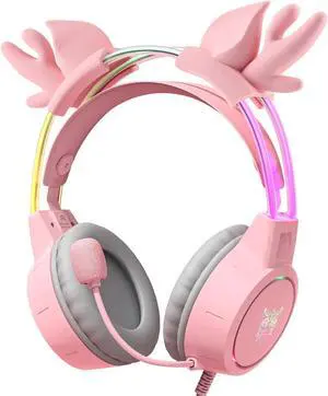 Gemdeck RGB Cat Ear Headphone, Upgraded Wireless & Wired Gaming Headset with Attachable HD Microphone