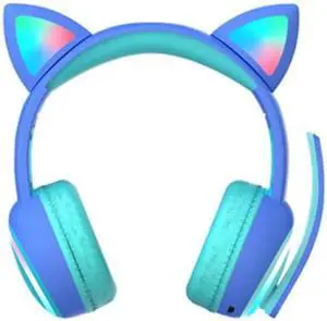 Gemdeck Kids Headphones for School, Volume Control Foldable and Adjustable On-Ear Headphones Blue