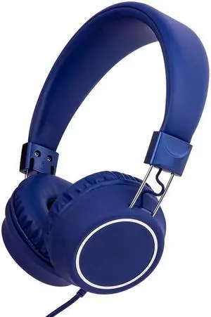 Gemdeck Kids Headphones Wired with Microphone, Portable Headphones Stereo Sound Foldable Headset Blue