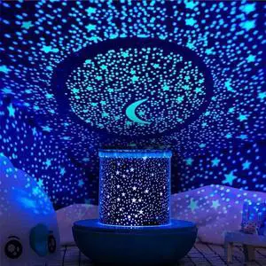 Gemdeck Remote Control and Timer Design Seabed Starry Sky Rotating LED Star Projector for Bedroom, Night Light for Kids, Night Color Moon Lamp