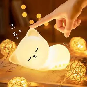 Gemdeck Night Light for Kids Lamp Cat Lamp, 16 Colors Cute Night Light for Kids Night Light