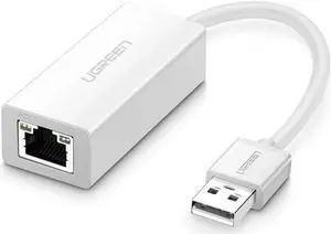 Ethernet Adapter USB 2.0 to 10/100 Network RJ45 Lan Wired Adapter for Nintendo Switch,Wii,Wii U,Macbook,Chromebook,Windows 10,8.1,Mac OS, Surface Pro, Linux ASIX AX88772 Chipset (White)