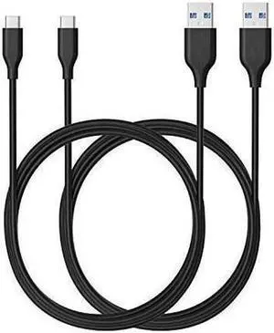 Powerline USB-C to USB 3.0 Cable (2Pack, 6ft) with 56k Ohm Pull-up Resistor for USB Type-C Devices Including Samsung Galaxy S8, S8+, MacBook, Google Pixel, Nexus 6P, LG V20 G5