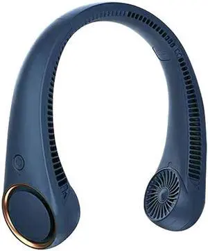 Gemdeck Neck Fan, Portable Hands Free Bladeless Neck Fan Navy Blue