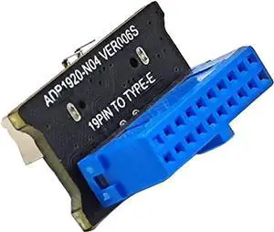 USB 3.0 Front 19PIN to USB 3.1 Gen 2 Type-C Front Panel Header Type-E 20 to 19 Pin Adapter for Computer Mainboard