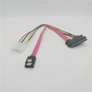 50CM SATA 22Pin 7+15 to eSATA IDE Power Interface Conversion Cable Computer Extender Cable HDD 4Pin Power Supply