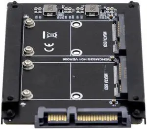 JBOD Raid0 Span Bridge to 2.5inch SATA Combo HDD Dual MSATA Mini-SATA SSD Card Disk Drive Enclosure