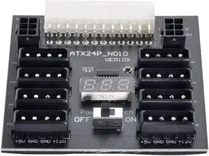 ATX Server PSU Power Board 24Pin to IDE 8x 4Pin +2x 6Pin Power Supply Board for CHIA ETH BTC Mining Miner