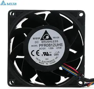for delta fan PFR0812UHE 8038 1.50A 12V four line PWM large air volume case cooling fan