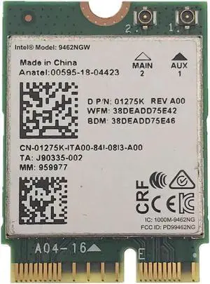 For Intel 9462NGW 2.4G&5G Dual Band 433M NGFF CNVI 802.11AC Wireless Wifi Network Card Fit for Bluetooth 5.0 For Intel 9462NGW 2.4G&5G Dual Band 433M NGFF CNVI 802.11AC Wireless Wifi Network Card Fit for Bluetooth 5.0