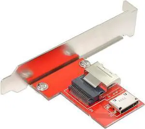 PCI-Express 4.0 Mini SAS SFF-8087 to Oculink SFF-8611 SFF-8612 PCBA Female Adapter With Bracket