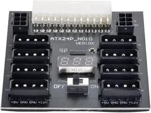 ATX Server PSU Power Board 24Pin to IDE 8x 4Pin +2x 6Pin Power Supply Board for CHIA ETH BTC Mining Miner