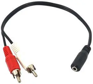 Hot Selling 3.5mm Y Adapter Stereo Audio For Female Jack To Standard 2 RCA Male Socket Headphones Aux Cable