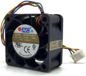 2pcs 4020 12V 4-Wire PWM Speed Control Max Airflow Rate Cooling Equipment Fan Dbta0420b2u 4cm Switch fan