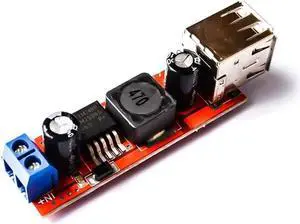 DC 6V-40V To 5V 3A Double USB Charge DC-DC Step-down Converter Module For Vehicle Charger LM2596 Dual USB