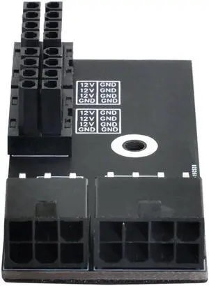 Graphics Dual ATX 8Pin Female to 6+8pin Male 180 Degree Angled Power Adapter for NVIDIA 3080 3090 Graphics Card GPU