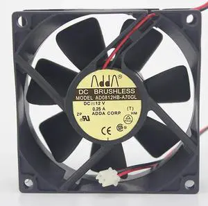 FOR ADDA AD0812HB-A70G 8025 80*80*25mm DC 12V 0.25A computer case server inverter cooling fan