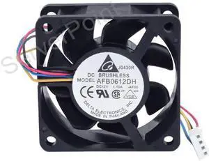 Well Tested AFB0612DH DC12V 1.10A 60x60x25MM 6025 Four Lines Square Cooler Fan