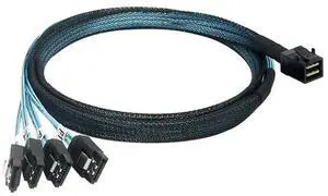 FOR 12Gb/S MINI SAS Cable SFF-8643 To 4SATA One To Four Array Card With a Length of 1 M Data Cable