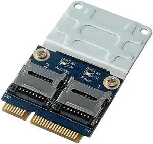Ruth's sister 2 SSD HDD For Laptop Dual Micro- SD SDHC SDXC TF To Mini Pcie Memory Card Reader Mpcie To 2 Mini-Sdcards Mini Pci-E Adapter