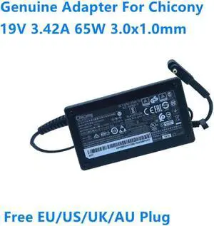19V 3.42A 65W 3.0x1.0mm Chicony A18-065N3A A065R178P Power Supply AC Adapter For Laptop Power Charger