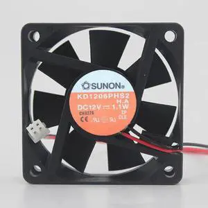 For Sunon KD1206PHS2 60*60*15mm 6CM 6015 DC 12V 1.1W Quality Assurance cooling Fan