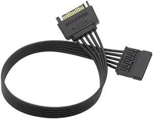 30CM SATA 15pin male to female power cable hdd ssd power supply cable computer connections(1 to 1sata female)