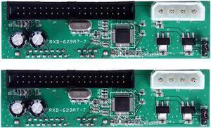 2 Pack PATA IDE to SATA Hard Drive Converter Adapter for 3.5/2.5 HDD SSD DVD
